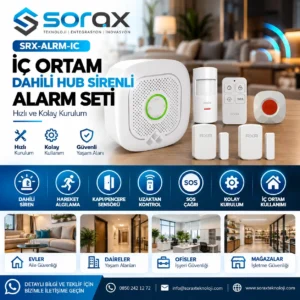 İç Ortam Dahili Hub Sirenli Alarm Seti – SRX-ALRM-IC