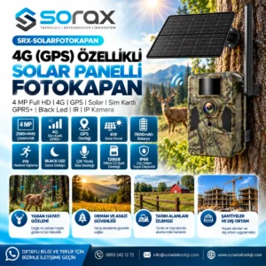 4G GPS Solar Panelli Fotokapan Kamera