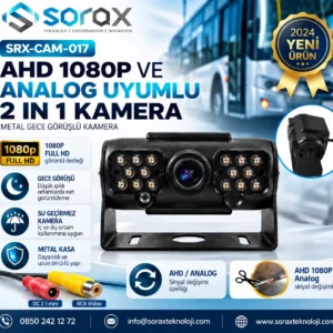 AHD 1080P Analog Uyumlu 2'si 1 Arada Mini Gece Görüş Kamerası