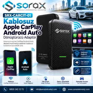 Sorax Kablosuz CarPlay Adaptörü CPC-200-U2W-PLUS