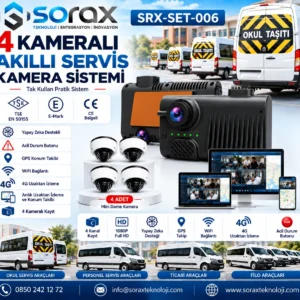 4 Kameralı Yapay Zekâ Destekli Servis Kamera Sistemi | Sorax