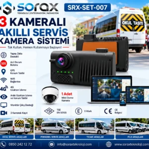 3 Kameralı Akıllı Servis Kamera Sistemi | Sorax