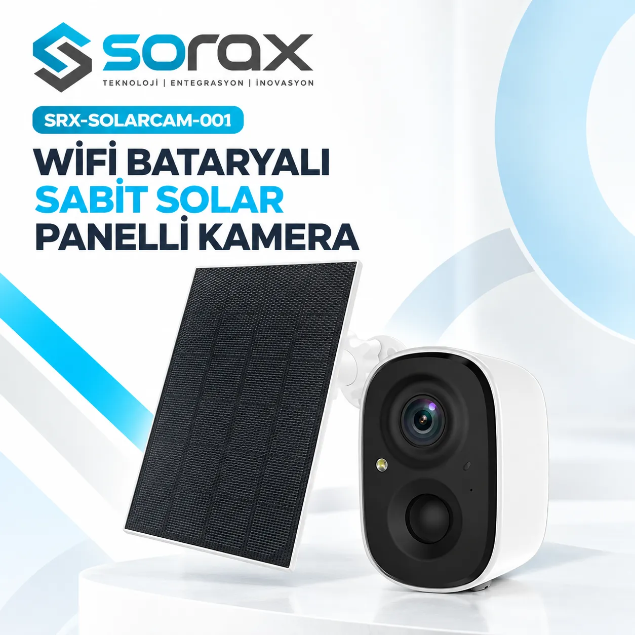 WiFi Bataryalı Sabit Solar Panelli Kamera