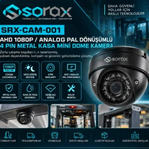 SRX-CAM-001 | AHD 1080P 4 Pin Metal Kasa Mini Dome Kamera